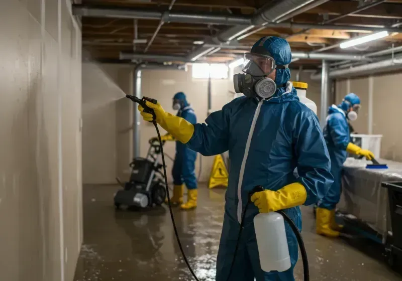 Basement Sanitization and Antimicrobial Treatment process in Calhoun County, FL