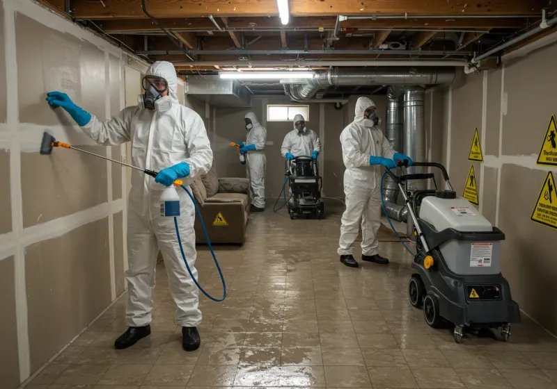 Basement Moisture Removal and Structural Drying process in Calhoun County, FL